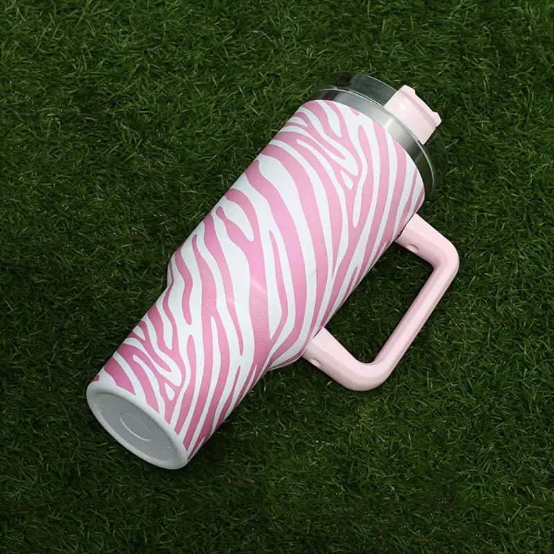 1200ml 40oz Pink zebra custom gift prints