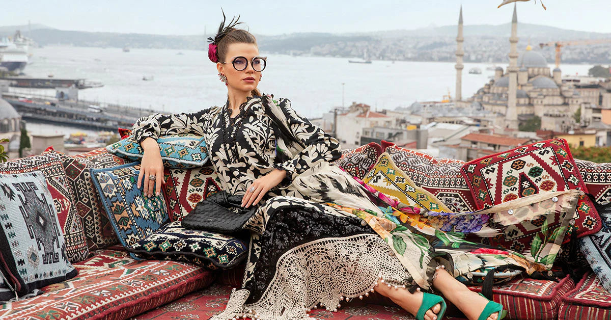 Dress todayMPRINTS 3 Piece Unstitched Luxury Lawn Suit MPT-2307-B -       Dressy Today –Style Meets Confidence Every Day– Pakistani Designers Suits Biggest Range
