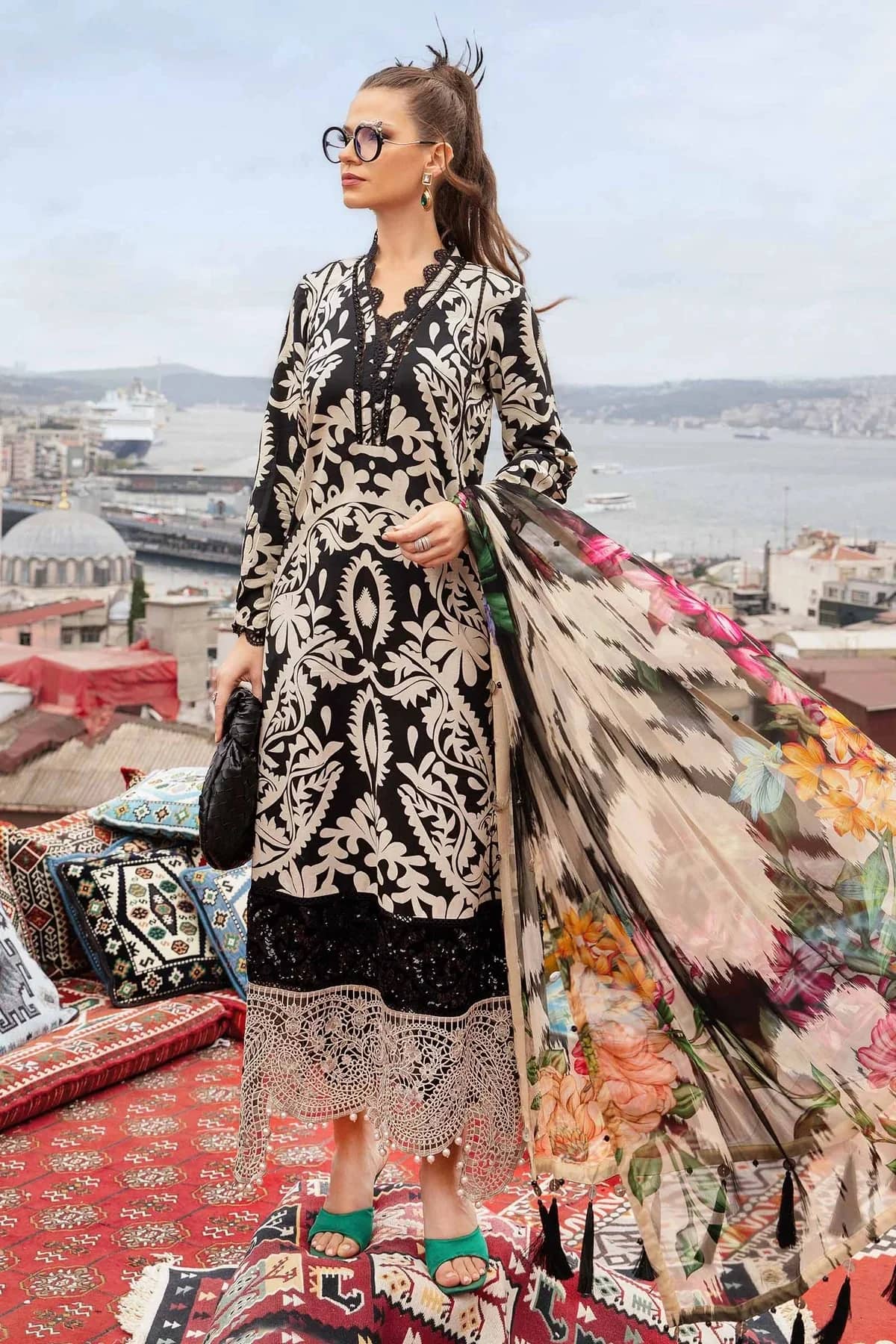 Dress todayMPRINTS 3 Piece Unstitched Luxury Lawn Suit MPT-2307-B -       Dressy Today –Style Meets Confidence Every Day– Pakistani Designers Suits Biggest Range