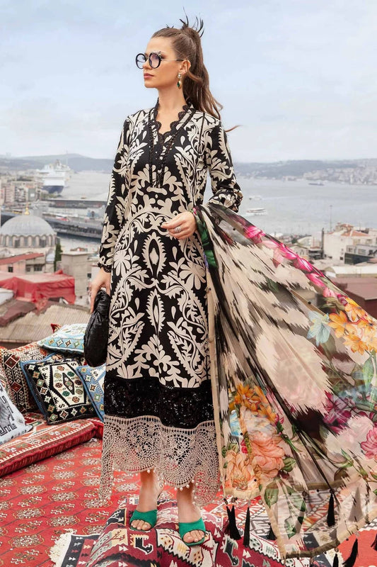 Dress todayMPRINTS 3 Piece Unstitched Luxury Lawn Suit MPT-2307-B -       Dressy Today –Style Meets Confidence Every Day– Pakistani Designers Suits Biggest Range