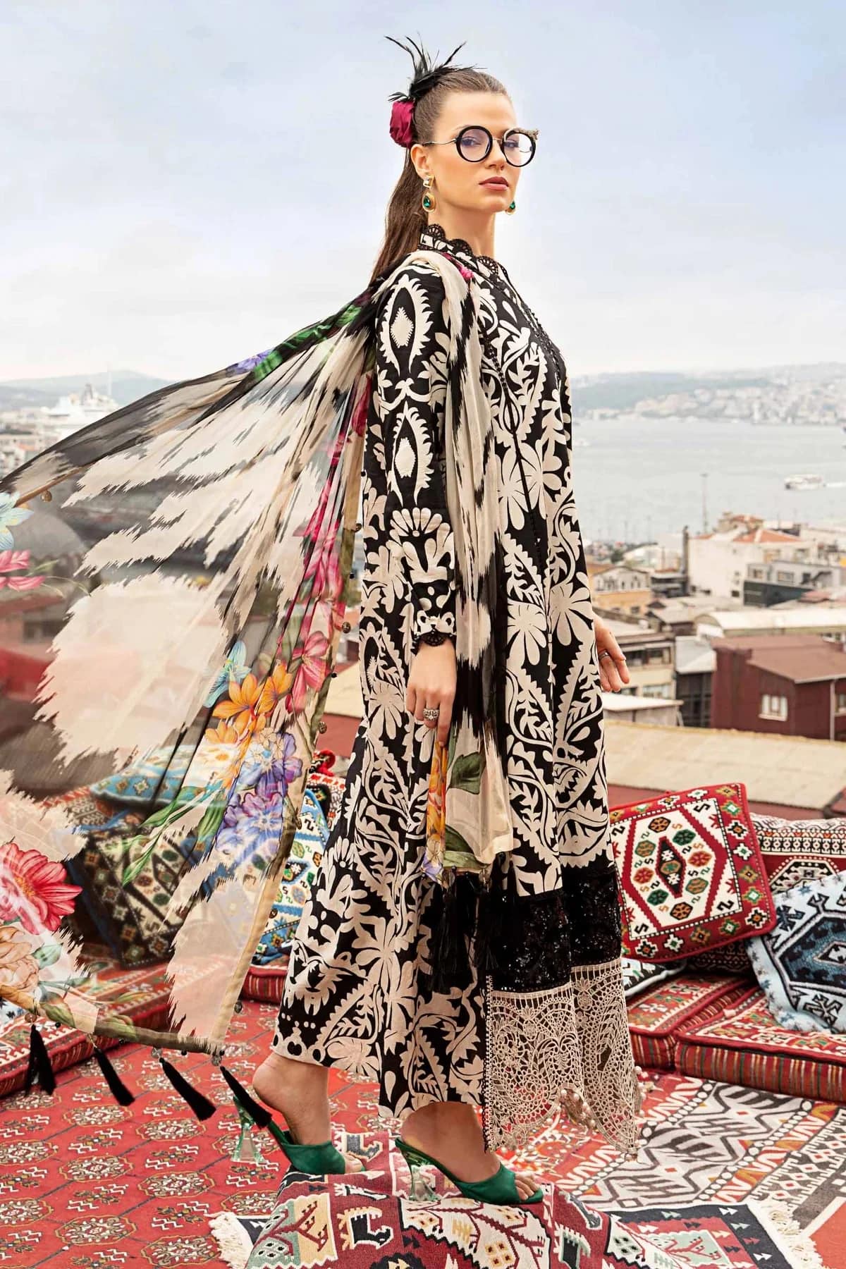 Dress todayMPRINTS 3 Piece Unstitched Luxury Lawn Suit MPT-2307-B -       Dressy Today –Style Meets Confidence Every Day– Pakistani Designers Suits Biggest Range