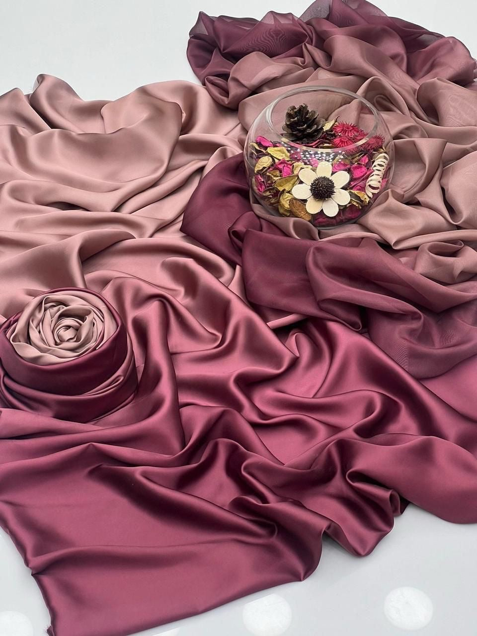 DIGITAL PRINT SHALMOZE Silk 3pcs(Tie & Die)