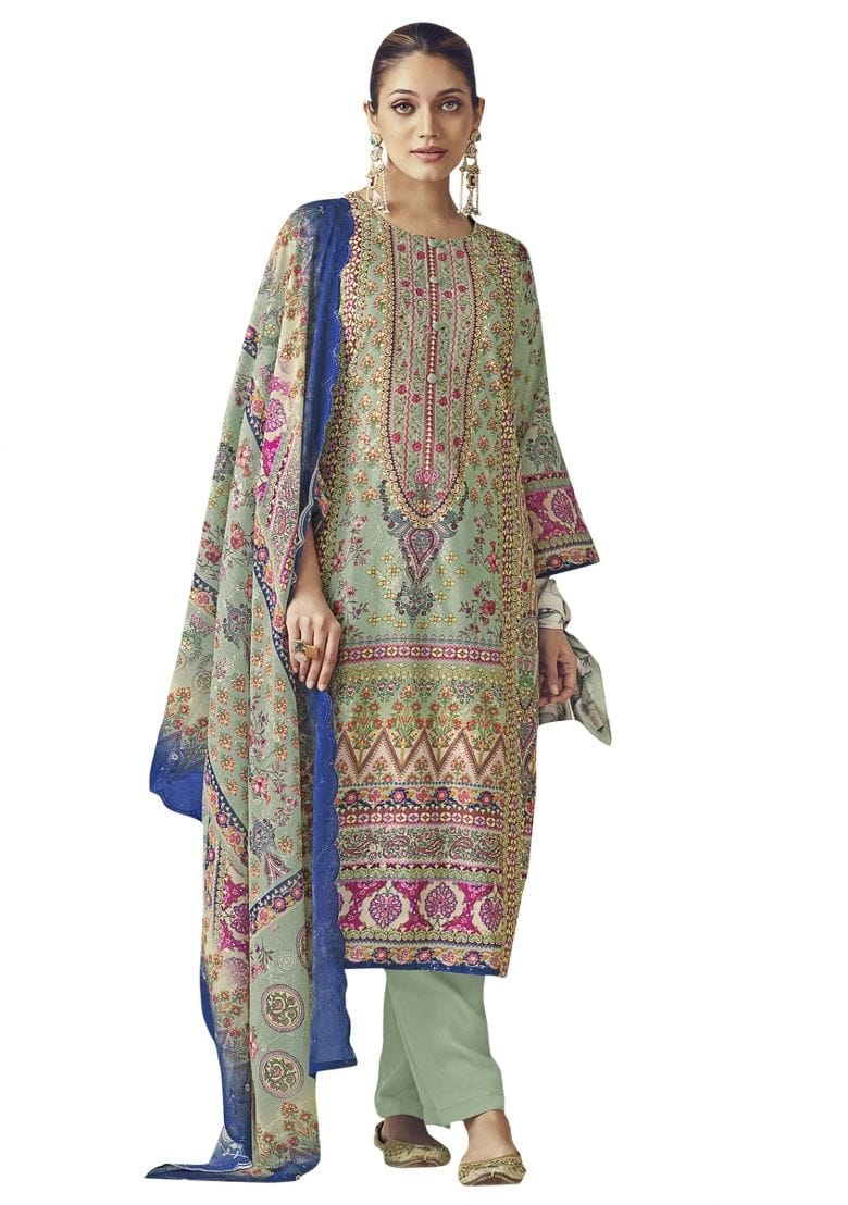 9M Luxury Banadora Swiss Lawn Co-Ord Set - PRINTED 3-Piece