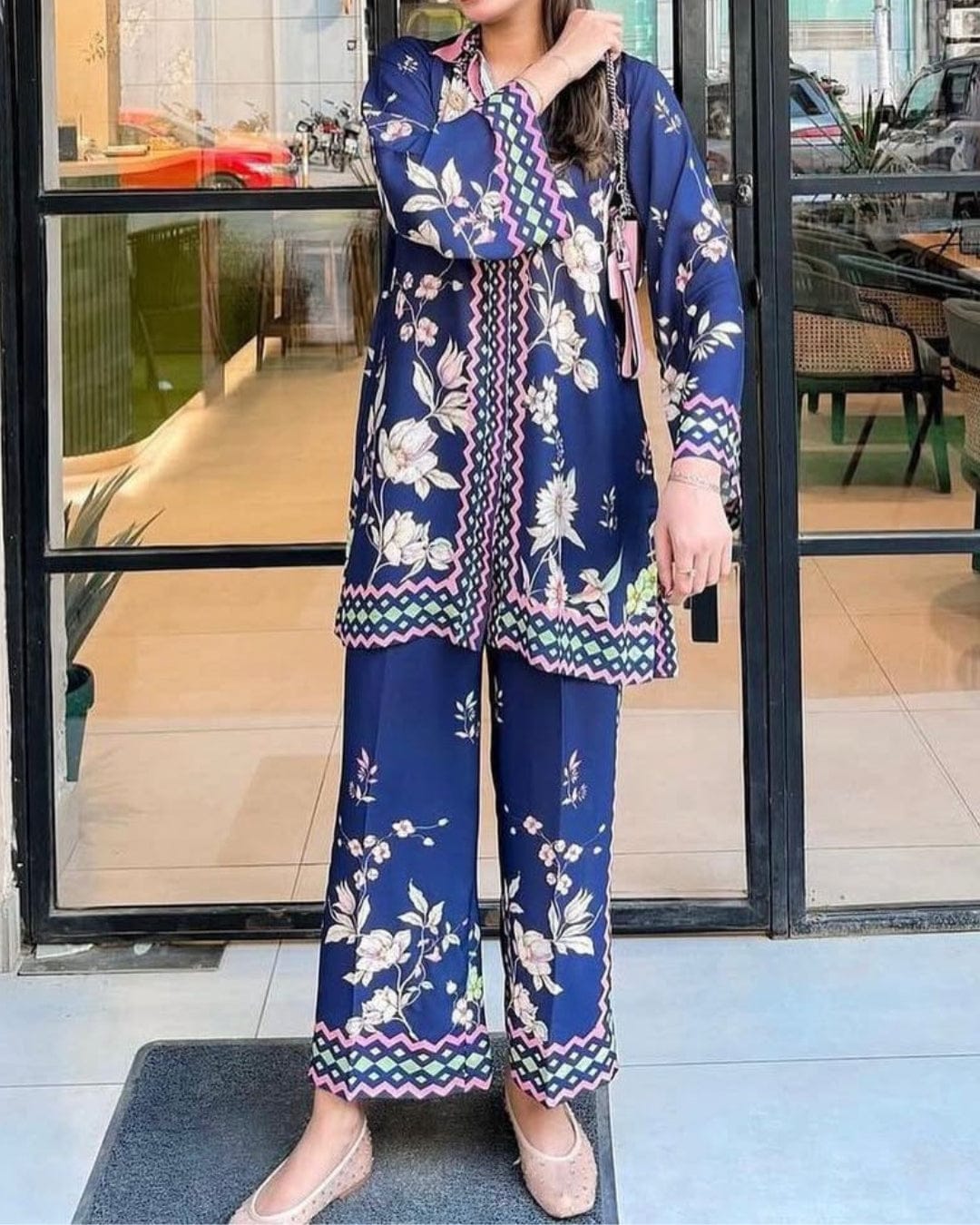 4A Luxury Banadora Swiss Lawn Co-Ord Set - PRINTED 3-Piece