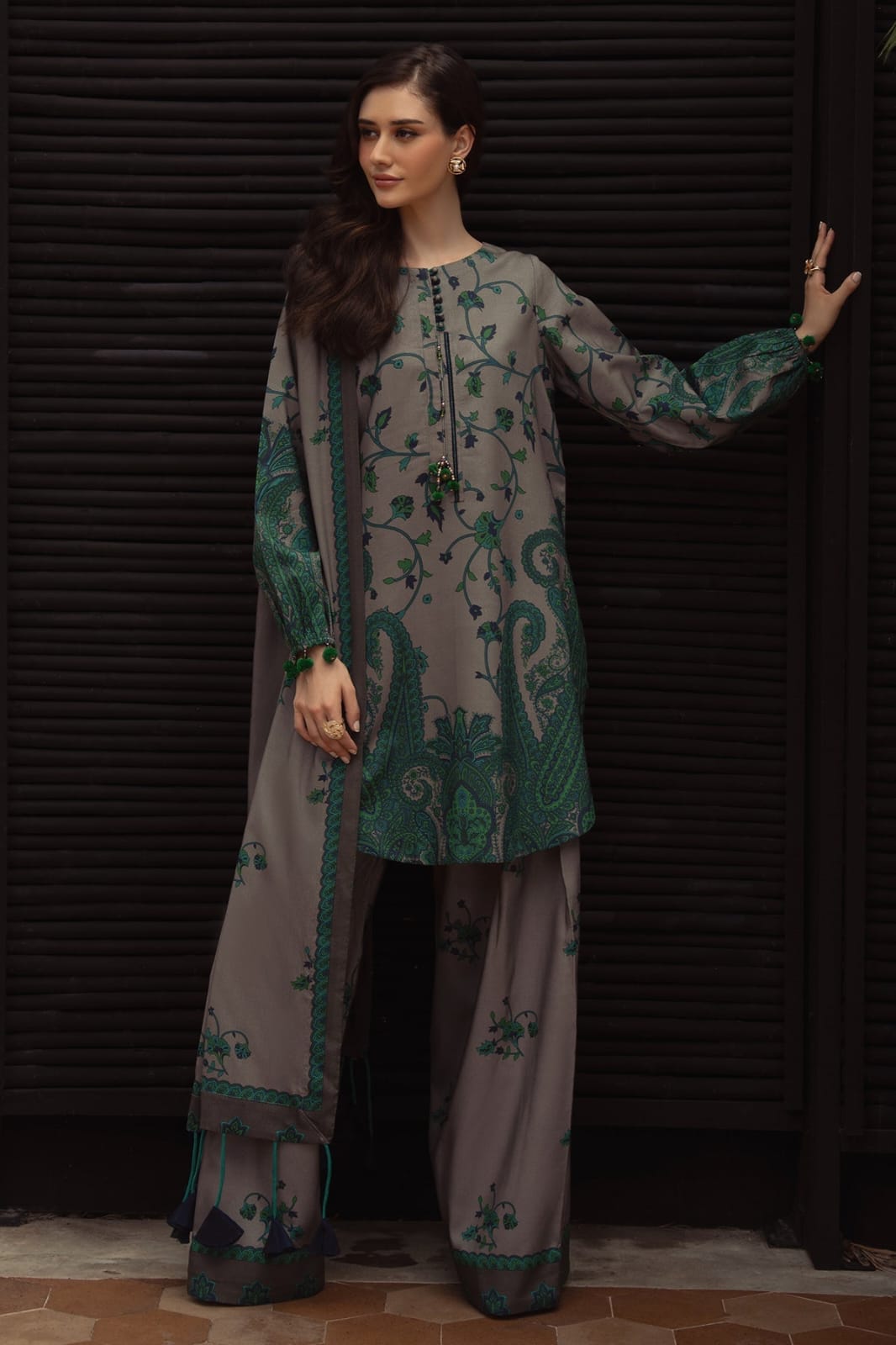 3B Luxury Banadora Swiss Lawn Co-Ord Set - PRINTED 3-Piece