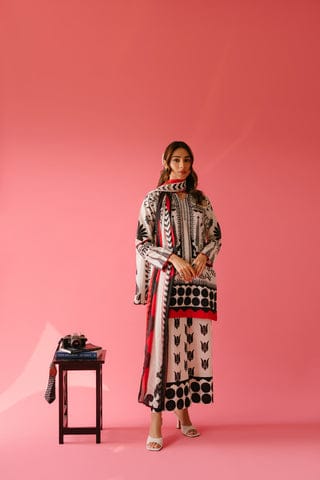 5B Luxury Banadora Swiss Lawn Co-Ord Set - PRINTED 3-Piece