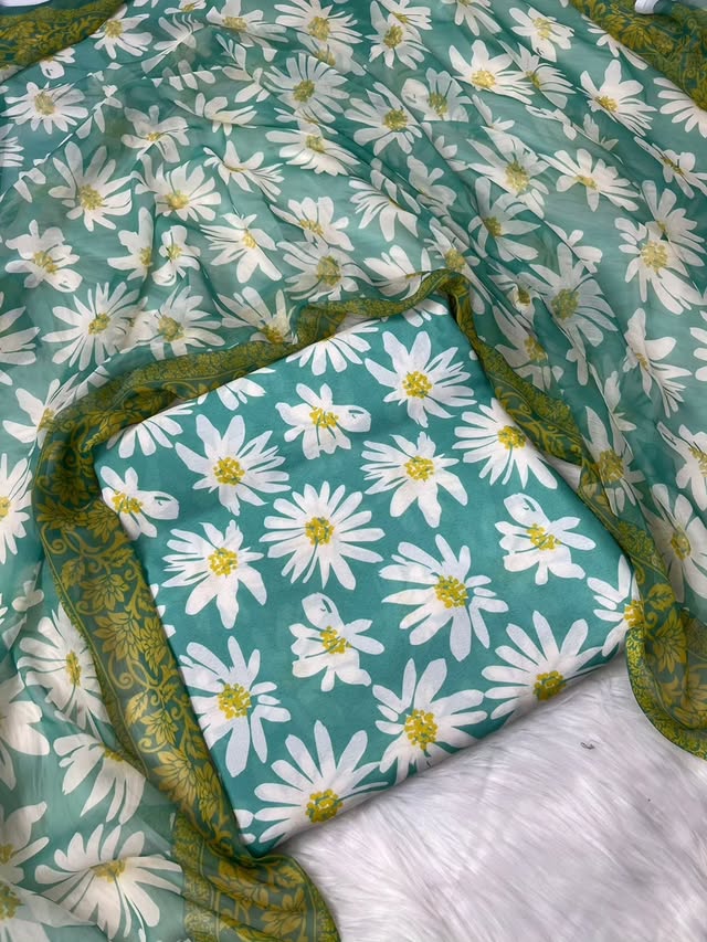 9D Swiss Lawn (Aqua Bloom)
