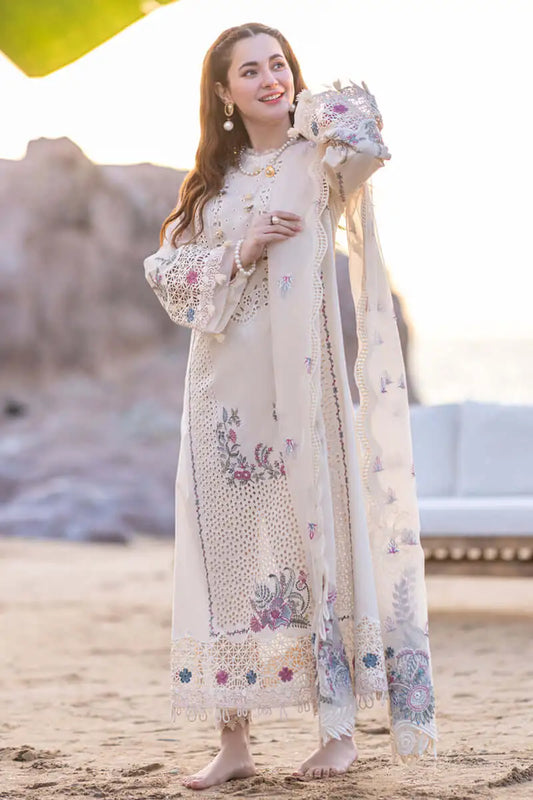 DressToday D # 235 - 01 | 3PC Luxury Lawn | Heavy Embroidered organze Dupatta (Heavy Embroidered Pallu Patches) -       Dressy Today –Style Meets Confidence Every Day– Pakistani Designers Suits Biggest Range