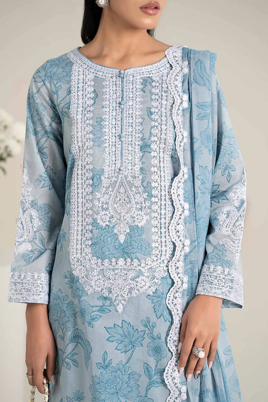 DressToday Luxury Lawn Collection Replica | Sky Blue - Printed  Lawn With Chiffon Embroidered Dupatta -       Dressy Today –Style Meets Confidence Every Day– Pakistani Designers Suits Biggest Range