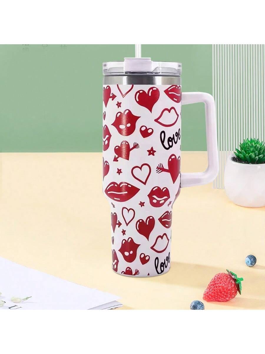 40oz 1200ml Red heart custom prints gift tumblers