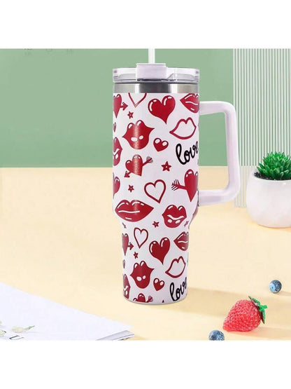 40oz 1200ml Red heart custom prints gift tumblers