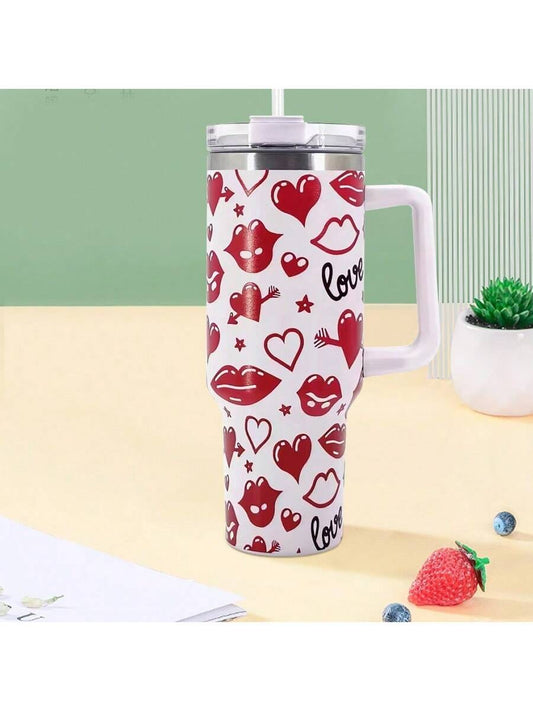 40oz 1200ml Red heart custom prints gift tumblers