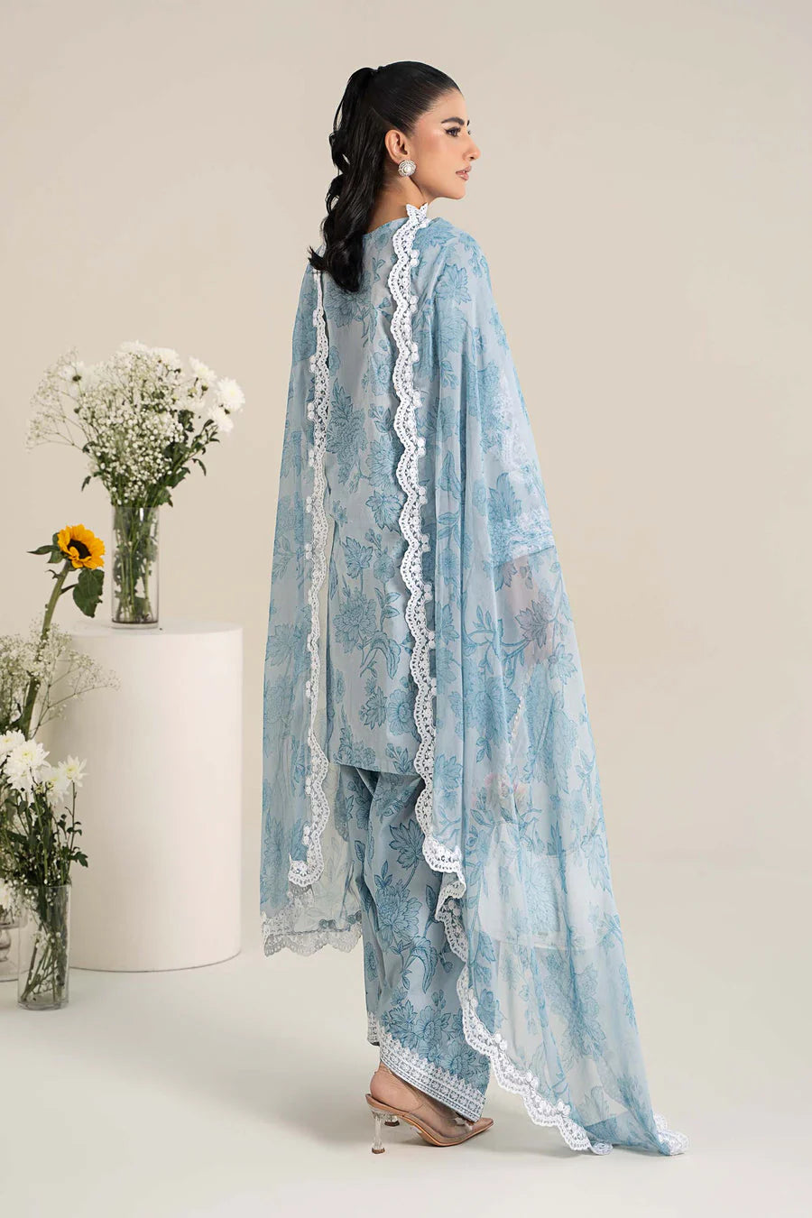 DressToday Luxury Lawn Collection Replica | Sky Blue - Printed  Lawn With Chiffon Embroidered Dupatta -       Dressy Today –Style Meets Confidence Every Day– Pakistani Designers Suits Biggest Range