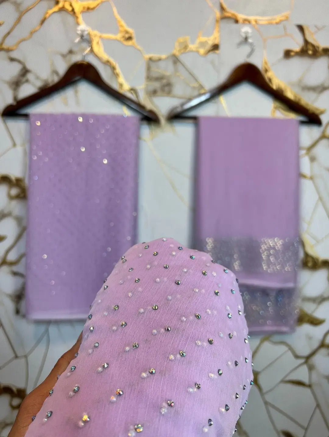 Cheffon 3pcs suite with stone